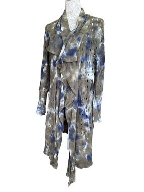 Wearables tie dye knit duster